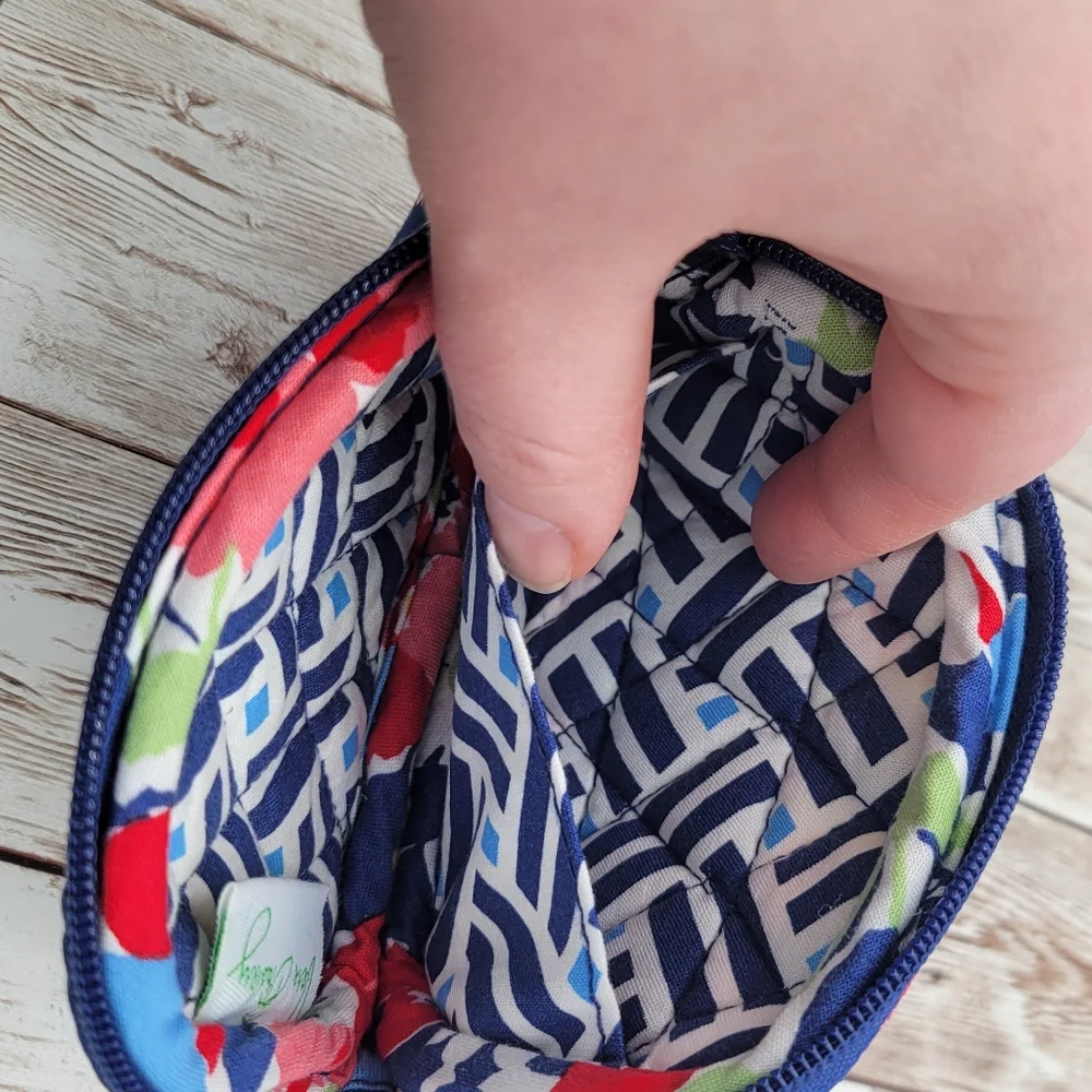 Vera Bradley Summer Cottage Floral Wristlet Zip Wallet Retired Pattern